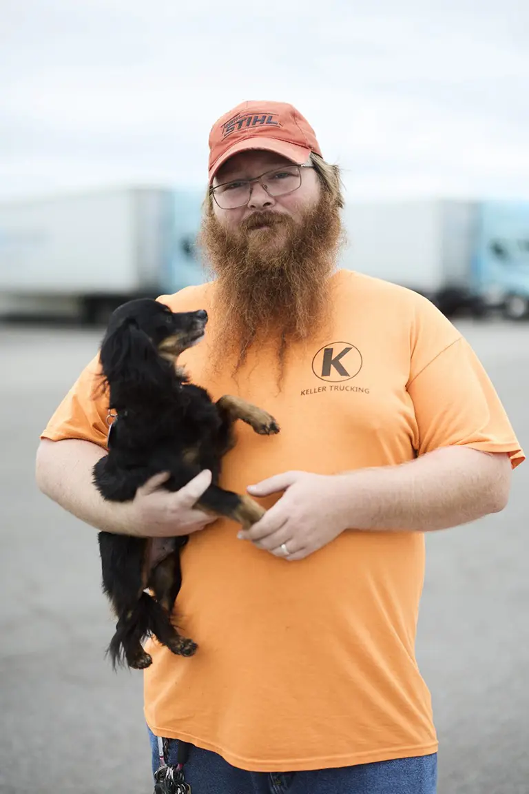 Keller Truck Driver With Their Dog