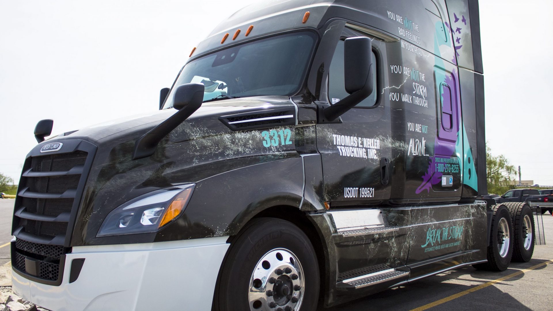 Keller Trucking Mental Health and Suicide Awareness Truck
