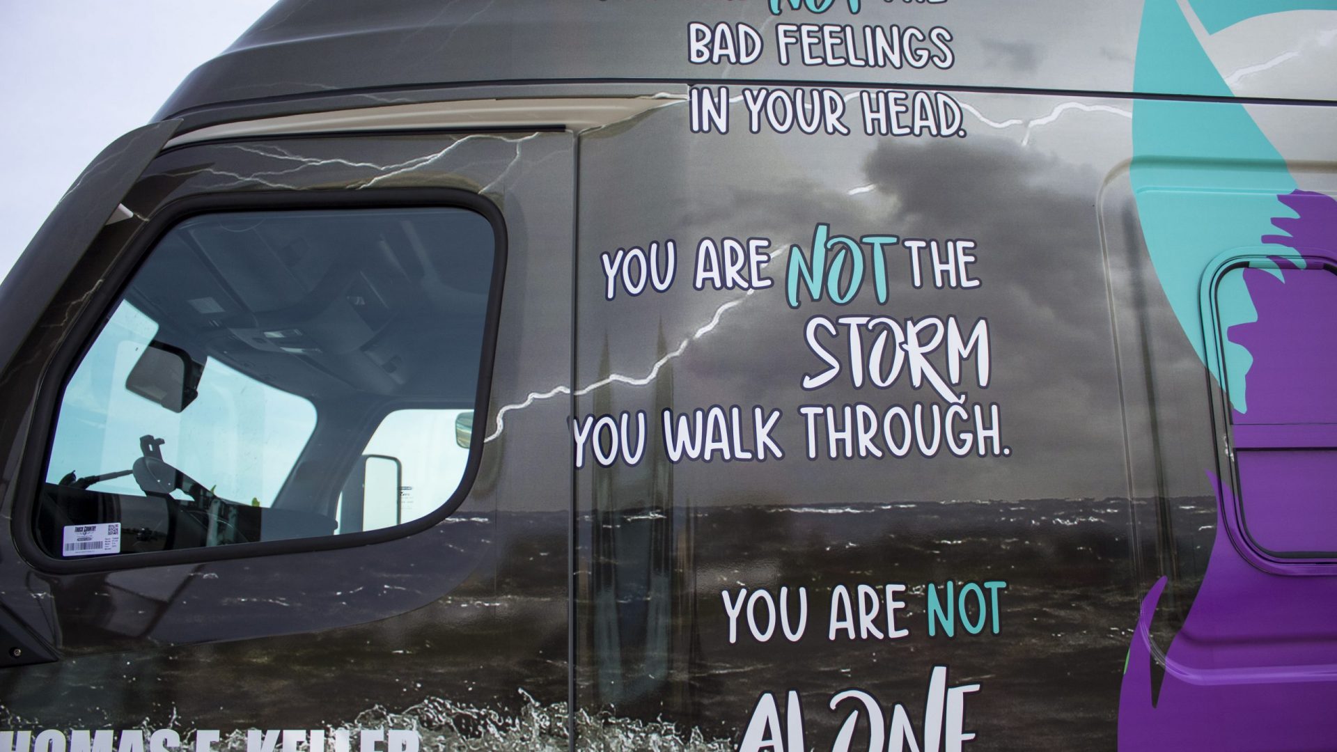 Keller Trucking Mental Health and Suicide Awareness Truck