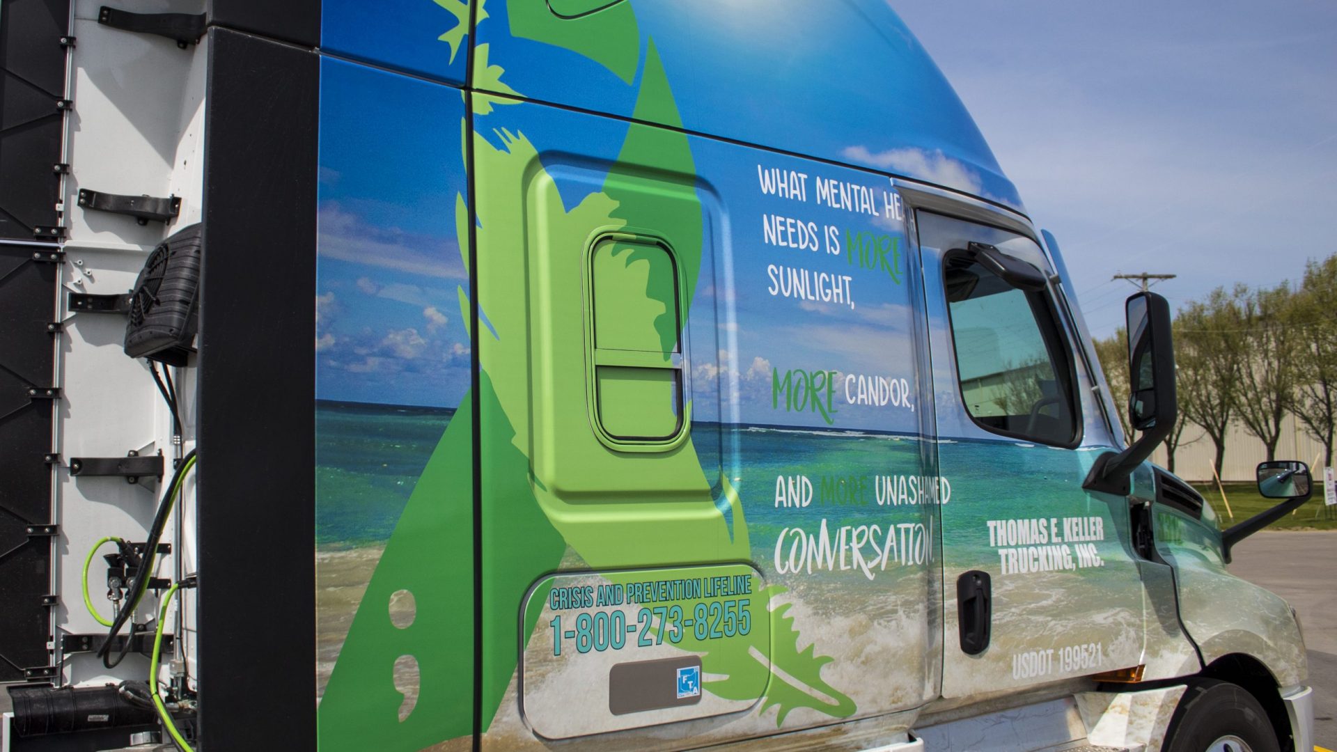 Keller Trucking Mental Health and Suicide Awareness Truck