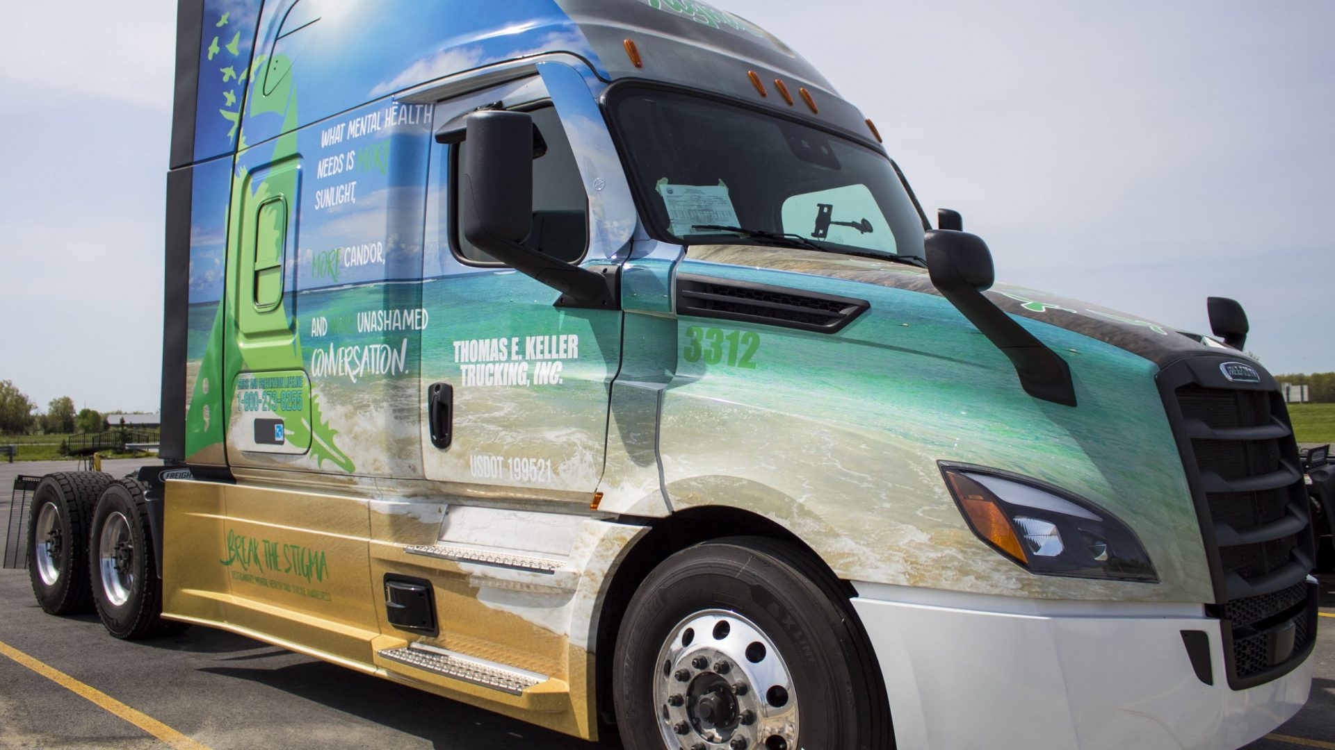 Keller Trucking Mental Health and Suicide Awareness Truck